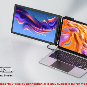 Monitor Portátil Duplo Amoudo de 14 Polegadas 1920*1080P IPS Monitor Triplo Portátil com Porta USB-C para Laptops de 14-16,5" Windows/Mac Xbox