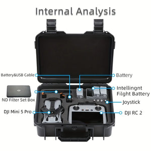 Adequado para Estojo de Armazenamento DJI 5 Pro, Estojo à Prova de Explosão 5 Pro, Estojo Portátil de Casco Rígido de Grande Capacidade
