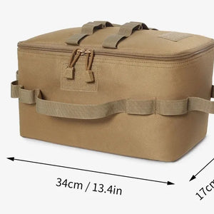 Bolsa de Armazenamento para Tanque de Gás para Camping ao Ar Livre, Grande Capacidade, Bolsa de Ferramentas com Estaca para o Solo, Bolsa para Lata de Gás, Conjunto de Utensílios de Cozinha para Piquenique