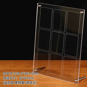 Suporte de Exibição de Cartões de Anime de Acrílico Transparente com Base, Adequado para Cartões de Anime, Cartões de Estrela, Exibição de Cartões de Jogo, Presente