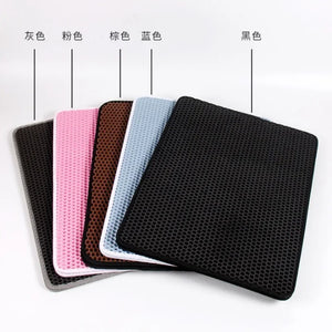 Cat Litter Mat With Gift Double Layer Waterproof Pet Litter Box Mat Non-slip Sand Cat Pad Washable Bed Mat Clean Pad Products