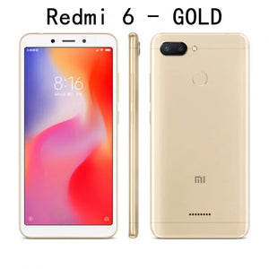 Global Rom Original Xiaomi Redmi 6 4GB 64GB 3000mAh celular googleplay Impressão digital Octa-core 6.6 polegadas 4G Smartphone telefone usado