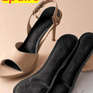 Pacote com 2 Pares de Sapatos de Salto Alto com Solas Autoadesivas, Solas Confortáveis para o Verão, Mulheres, Solas com Tecnologia de Absorção de Suor, Camada Antiderrapante, Solas de 7 Polegadas