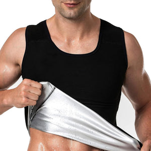 Camisa de Sauna para Homens, Camiseta de Suor de Sauna de Manga Curta, Colete de Sauna para Homens, Regata de Exercício na Academia