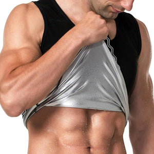 Camisa de Sauna para Homens, Camiseta de Suor de Sauna de Manga Curta, Colete de Sauna para Homens, Regata de Exercício na Academia