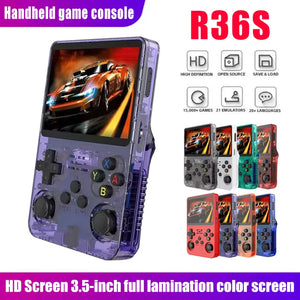 Console de Jogos Portátil Retro R36S - Tela IPS de 3,5 Polegadas, 64GB/128GB/256GB, Dispositivo de Jogos Portátil com Jogos Embutidos