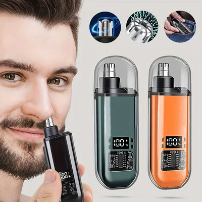 Aparador de Cabelo para Nariz e Ouvidos para Homens - Recarregável via USB C, Portátil, Carregamento Rápido, Kit de Higiene Compacto