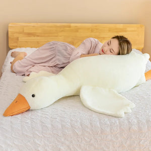 Quente 50/90/130CM Ganso Engraçado de Pelúcia Almofada de Pato Macio Travesseiro de Sofá Almofada Presente de Aniversário para Crianças e Namorada Brinquedo