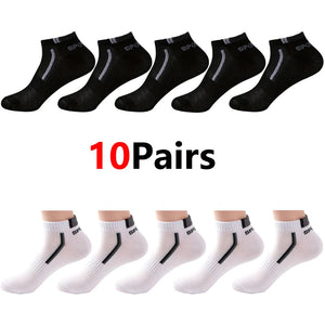 30 Pares de Meias Masculinas Meia de Malha Respirável Curta Casual Meias de Esporte com Bloco de Cores Meias Esportivas Absorvem Suor Tornozelo