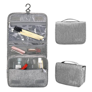 Bolsa de Armazenamento Portátil de Tecido Oxford para Homens, Organizador de Artigos de Higiene, Bolsa de Cosméticos para Mulheres, Necessaire de Viagem Impermeável e Suspensa