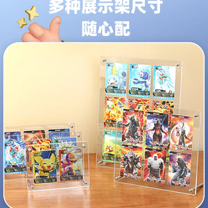 Suporte de Exibição de Cartões de Anime de Acrílico Transparente com Base, Adequado para Cartões de Anime, Cartões de Estrela, Exibição de Cartões de Jogo, Presente