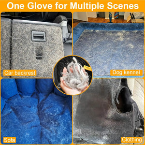 Luvas Reutilizáveis para Remoção de Pelos de Animais com Eletrostática, Escova para Coleta de Pelos de Gato e Cachorro, Dispositivo Adesivo para Coleta de Pelos, Raspador de Pelos para Casa, Luvas de Higiene