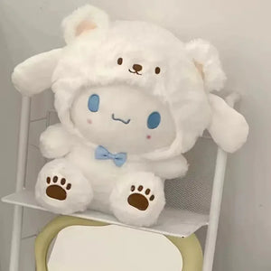 Pelúcia Sanrio Kawaii Sanrio Kuromi My Melody Cinnamoroll Brinquedos Almofada Anime Cartoon Presentes para Crianças Decoração de Quarto Bonecos.**