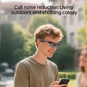 Novos Óculos de Sol Inteligentes Bluetooth V5.3 Chamadas Fones de Ouvido para Esportes ao Ar Livre HIFI Tecnologia Preta Anti-toque UV Para Homens e Mulheres