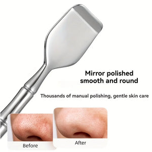 Removedor de Cravos de Dupla Face 1Pçs: Limpador de Poros Faciais, Esfoliante e Ferramenta de Massagem para Pele Lisa