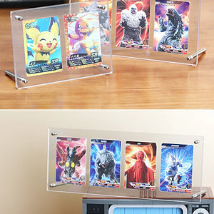 Suporte de Exibição de Cartões de Anime de Acrílico Transparente com Base, Adequado para Cartões de Anime, Cartões de Estrela, Exibição de Cartões de Jogo, Presente