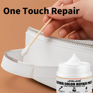 JOKJOK White Leather Restoration Kit - Easy Fixes for Scratched, Faded Leather, Renew Aged Leather Dye, 30g Long-Lasting Repair