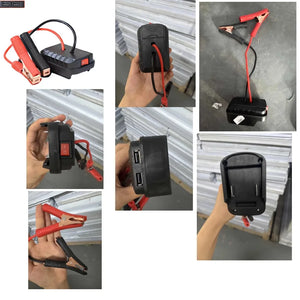 aptador de Carga de Bateria de Lítio para Carro, Clipe de Carregador, Acendedor de Auto, Iniciador de Emergência para Makita, Adaptador de Cabo de Reforço, Ferramentas de Emergência DIYAd