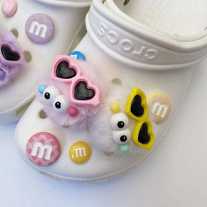 Charms para Sapatos DIY 3D Estereoscópico Bola de Cabelo Gênio Decoração Fivela para Acessórios de Charms para Sapatos Presente para Meninas em Festa