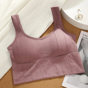 Top de Fitness Sem Costura para Mulheres, Sutiã de Yoga à Prova de Choque, Top de Sutiã Esportivo Push Up, Top de Treino para Academia