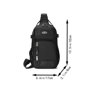 Mochila de ciclismo para homens, bolsa de peito masculina, bolsa de ombro casual para homens, bolsa transversal leve e de grande capacidade