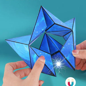 Variedade Geométrica Cubo Mágico Magnético Anti Estresse 3D Cubo de Quebra-Cabeça de Mão para Crianças Aliviador de Estresse Brinquedo Fidget