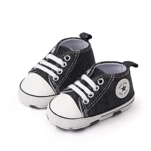 New Baby Shoes Boys Girls Classic Canvas Casual Sneakers Spring Newborn First Walker Toddler Soft Sole Non-Slip Walking Shoes
