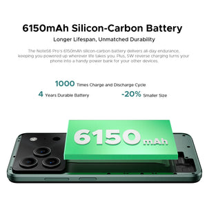 Global Version DOOGEE Note56 Pro Smart phone Android 16 6150mAh Battery 6.56'' 90Hz Screen 32GB 128GB Cell Phone NFC