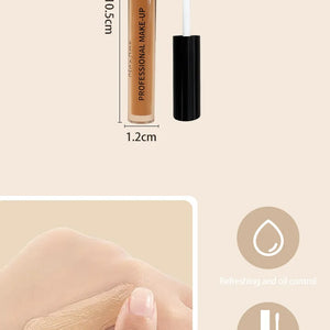 Caneta líquida corretiva cobre e modifica manchas, marcas de acne, maquiagem facial e ilumina o tom da pele.
