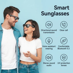 Óculos Inteligentes Fotochromáticos Anti Luz Azul Bluetooth V5.3 Fones de Ouvido para Chamadas HIFI Homens Mulheres Óculos de Sol UV400 Esportes Pesca Trabalho