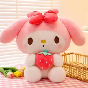 Pelúcia Sanrio Kawaii Sanrio Kuromi My Melody Cinnamoroll Brinquedos Almofada Anime Cartoon Presentes para Crianças Decoração de Quarto Bonecos.**