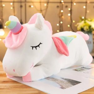 Pônei de Pelúcia Kawaii 25/50cm Brinquedos de Pelúcia Macios e Abraçáveis, Animais Acompanhantes, Presentes de Aniversário para Meninas
