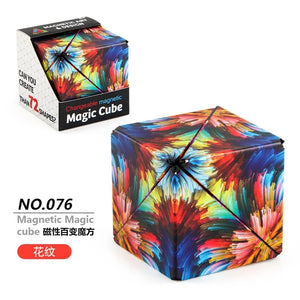 Variedade Geométrica Cubo Mágico Magnético Anti Estresse 3D Cubo de Quebra-Cabeça de Mão para Crianças Aliviador de Estresse Brinquedo Fidget