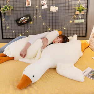 Quente 50/90/130CM Ganso Engraçado de Pelúcia Almofada de Pato Macio Travesseiro de Sofá Almofada Presente de Aniversário para Crianças e Namorada Brinquedo