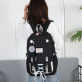 Mochila Feminina com Entrada USB e Trava Anti-Roubo